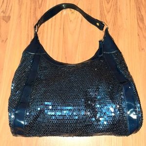 Stunning Chic HOLLYWOOD Blue Sequin Bag